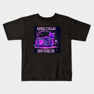Keep Calm And Purr On! Kids T-Shirt